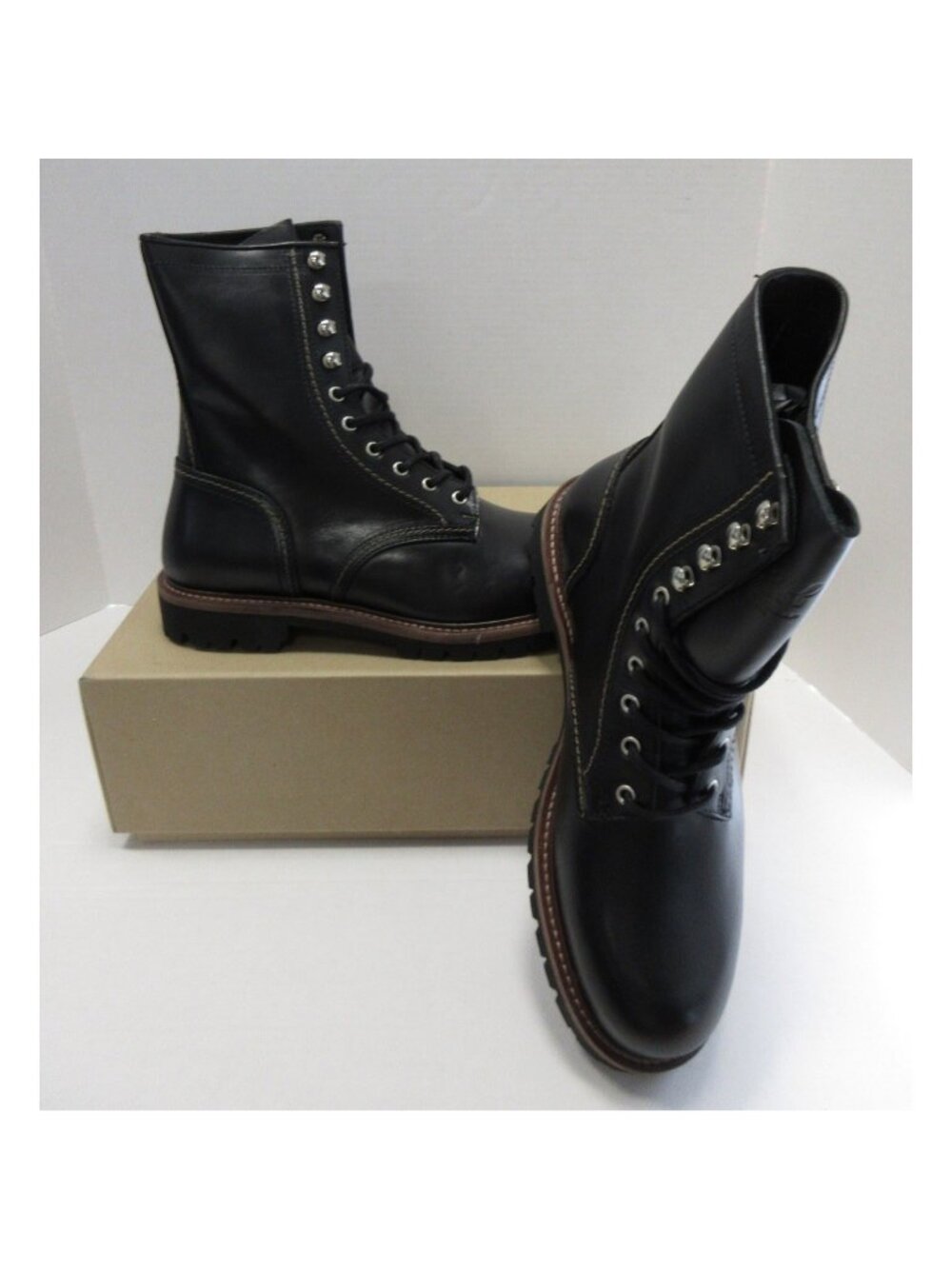 Belstaff Boots 11 Marshall Leather Heritage Moto Combat Vibram NEW